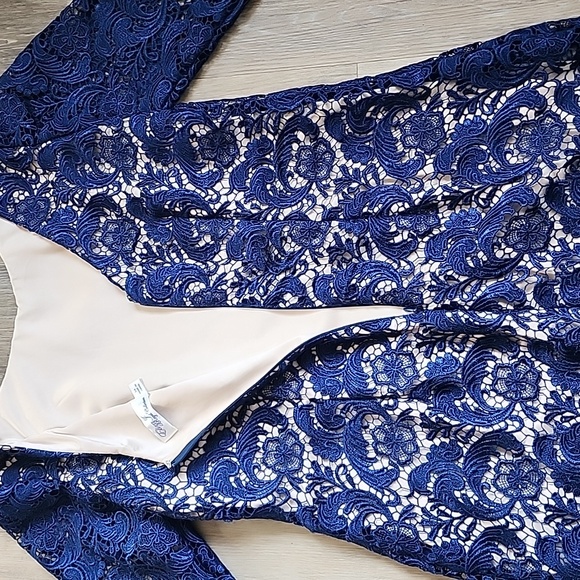 Eliza J Blue Lace Dress - Picture 13 of 15